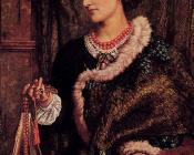 威廉 霍尔曼 亨特 : The Birthday A Portrait Of The Artists Wife Edith